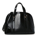 Gucci Patent Microguccissima Small Nice Top Handle Dome Bag Black