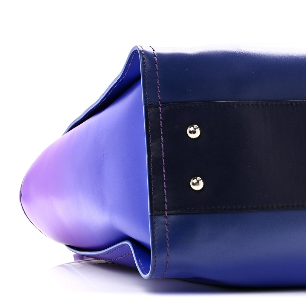 Chanel Shaded Calfskin Small Deauville Tote Purple Blue