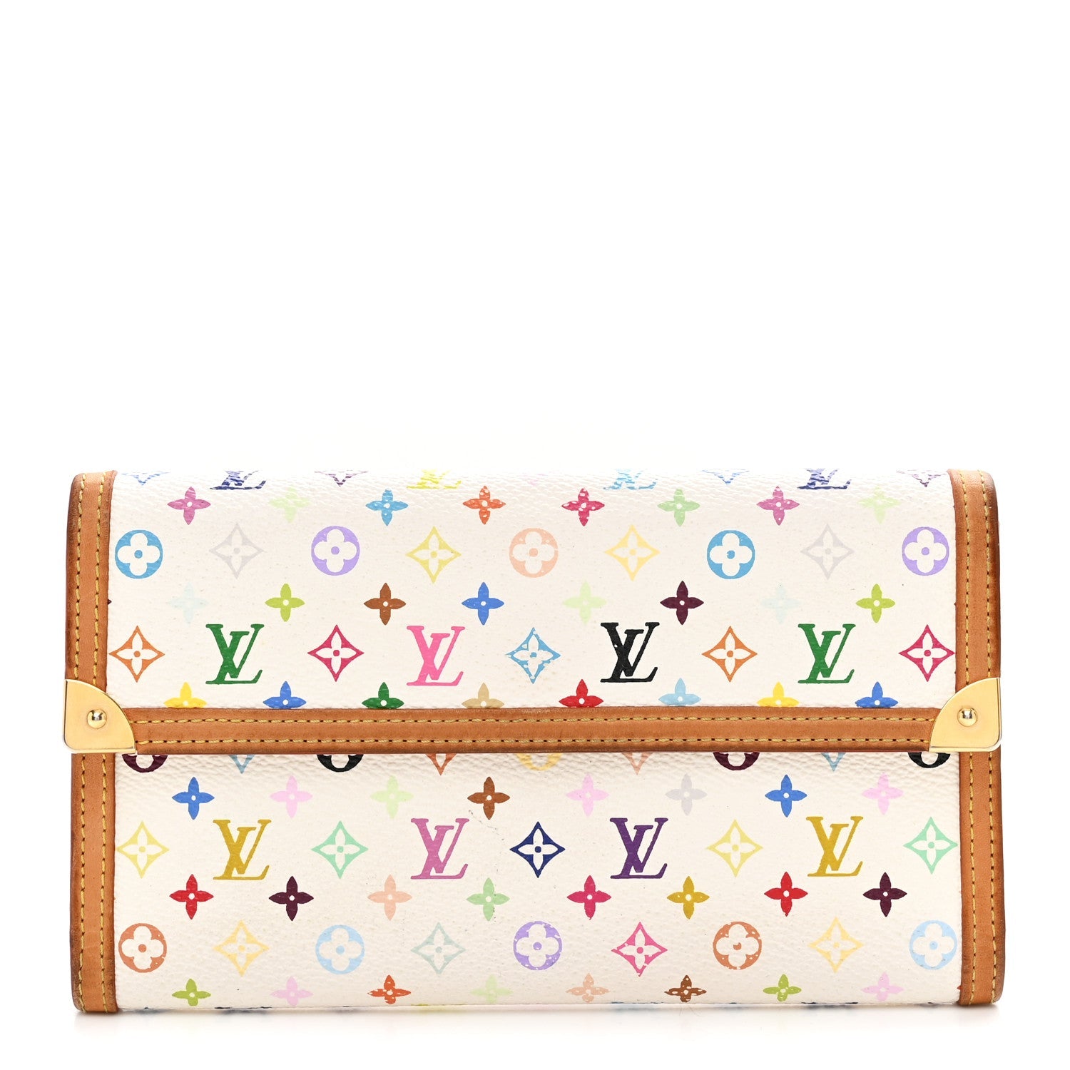 Louis Vuitton Monogram Multicolor Porte Tresor International Wallet White