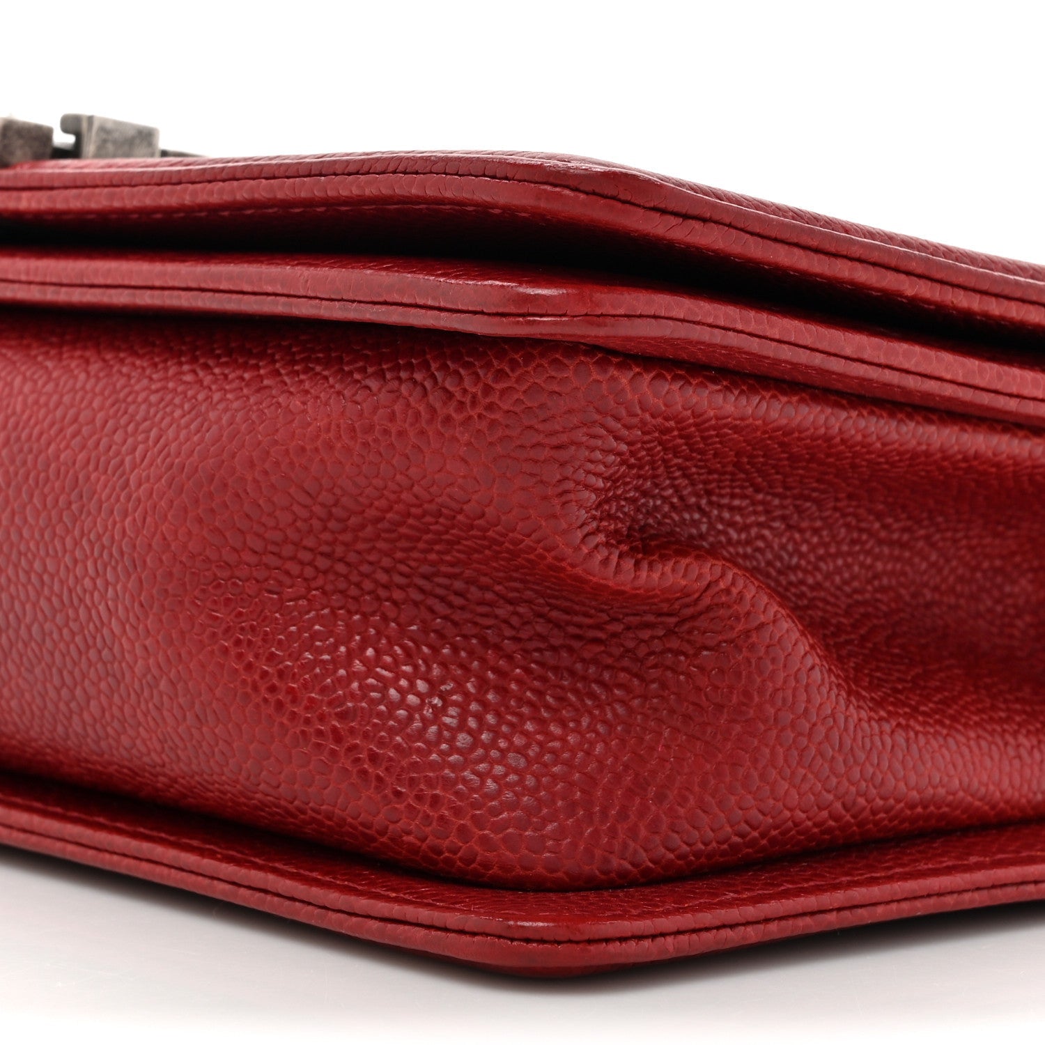 Chanel Caviar Quilted Medium Boy Flap Red
