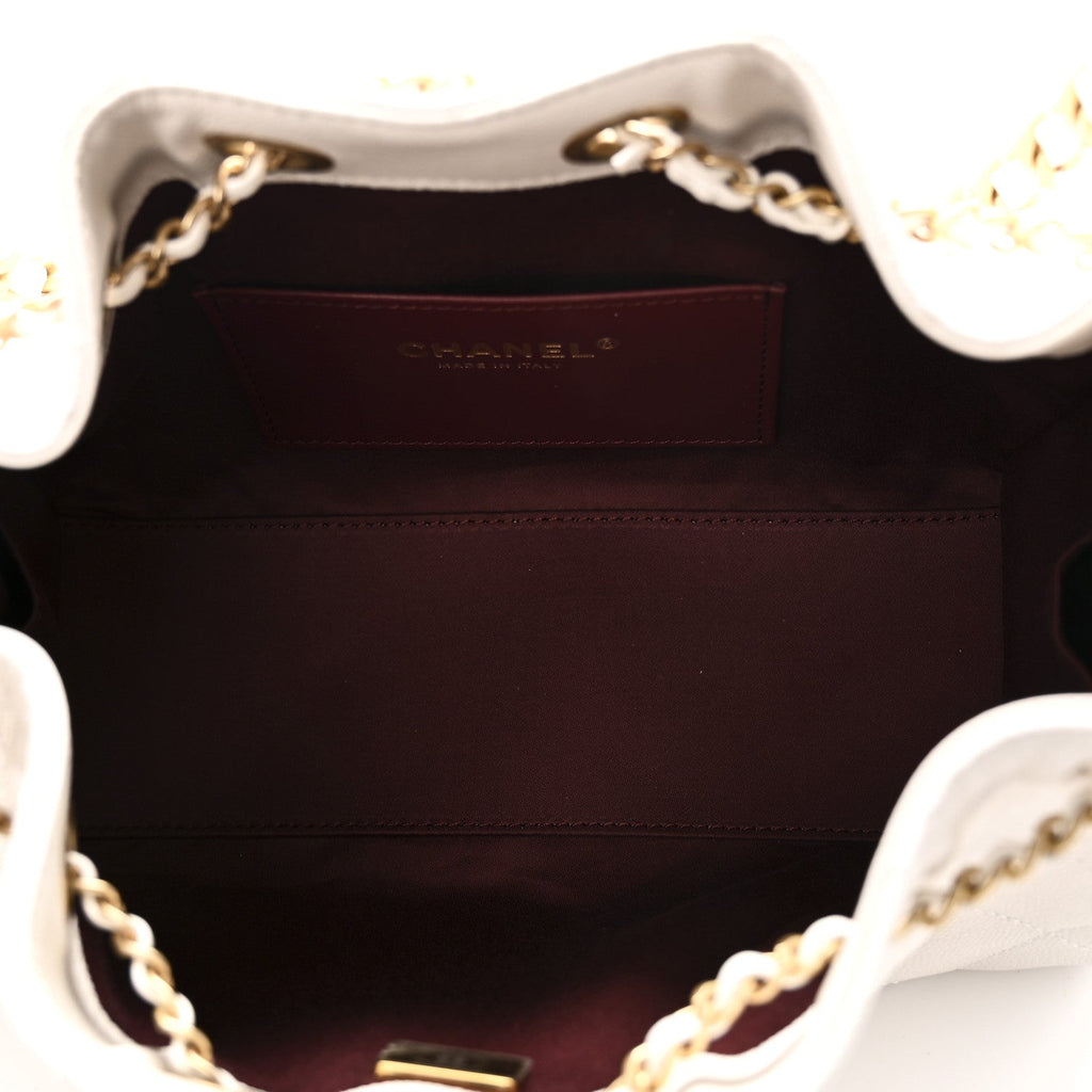 Chanel Caviar Quilted Mini Chanel 25 Handbag White