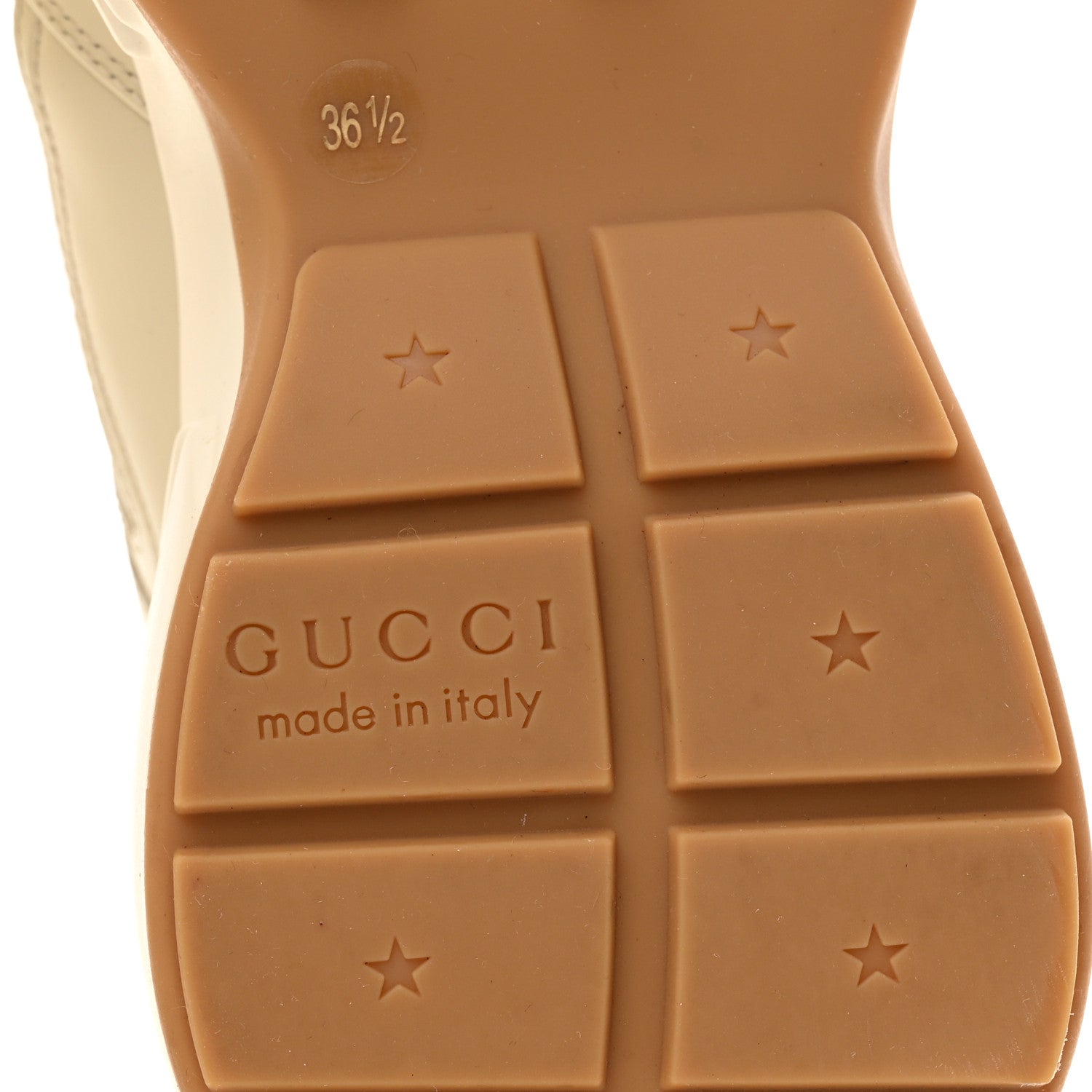 Gucci X DISNEY Calfskin Mickey Mouse Womens Rhyton Sneakers 36.5 Ivory