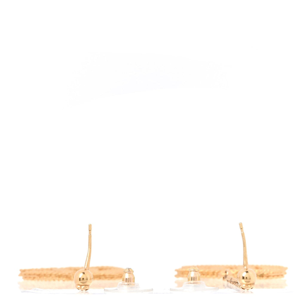 CC Drop Earrings Matte Gold