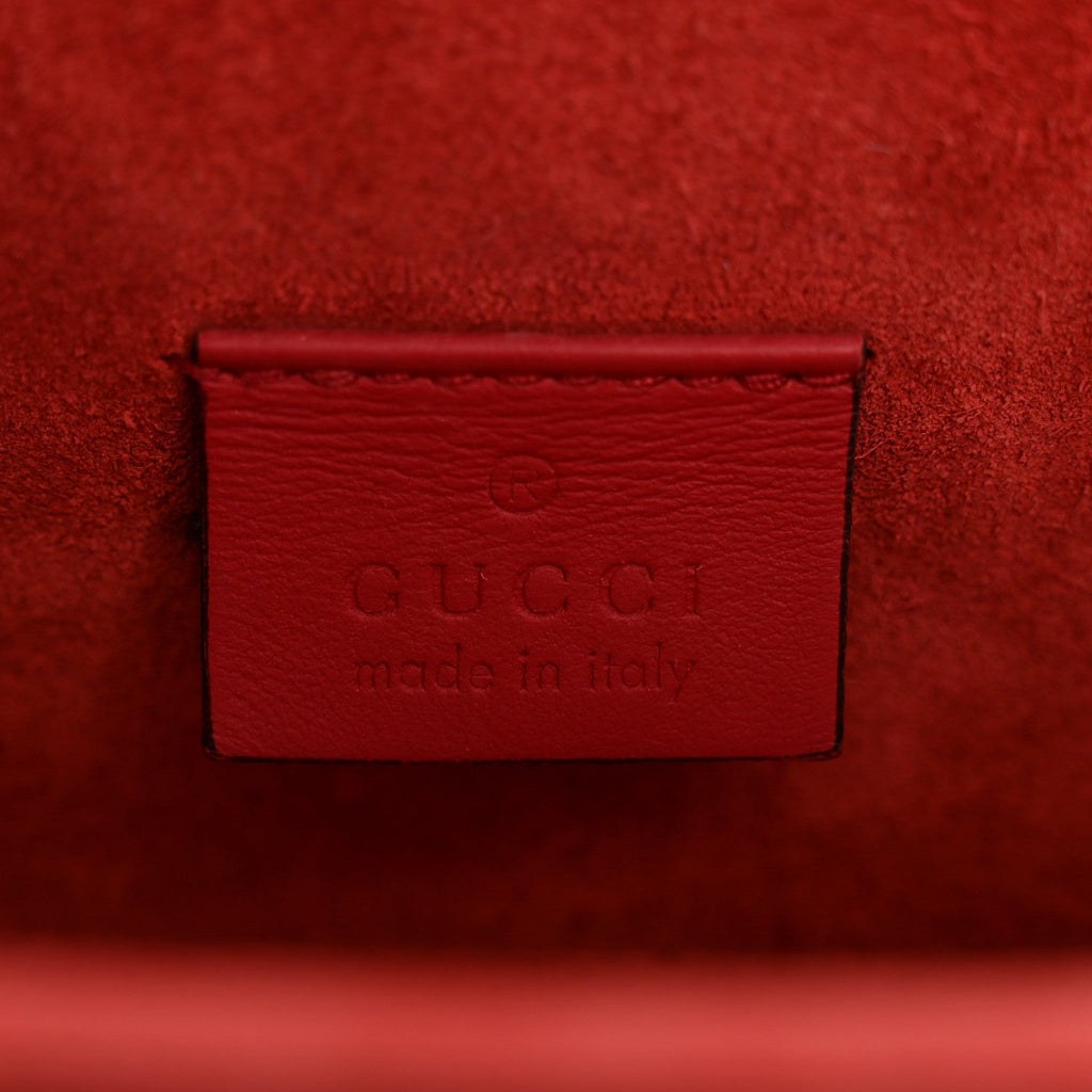 Gucci GG Supreme Monogram Mini Dionysus Shoulder Bag Hibiscus Red