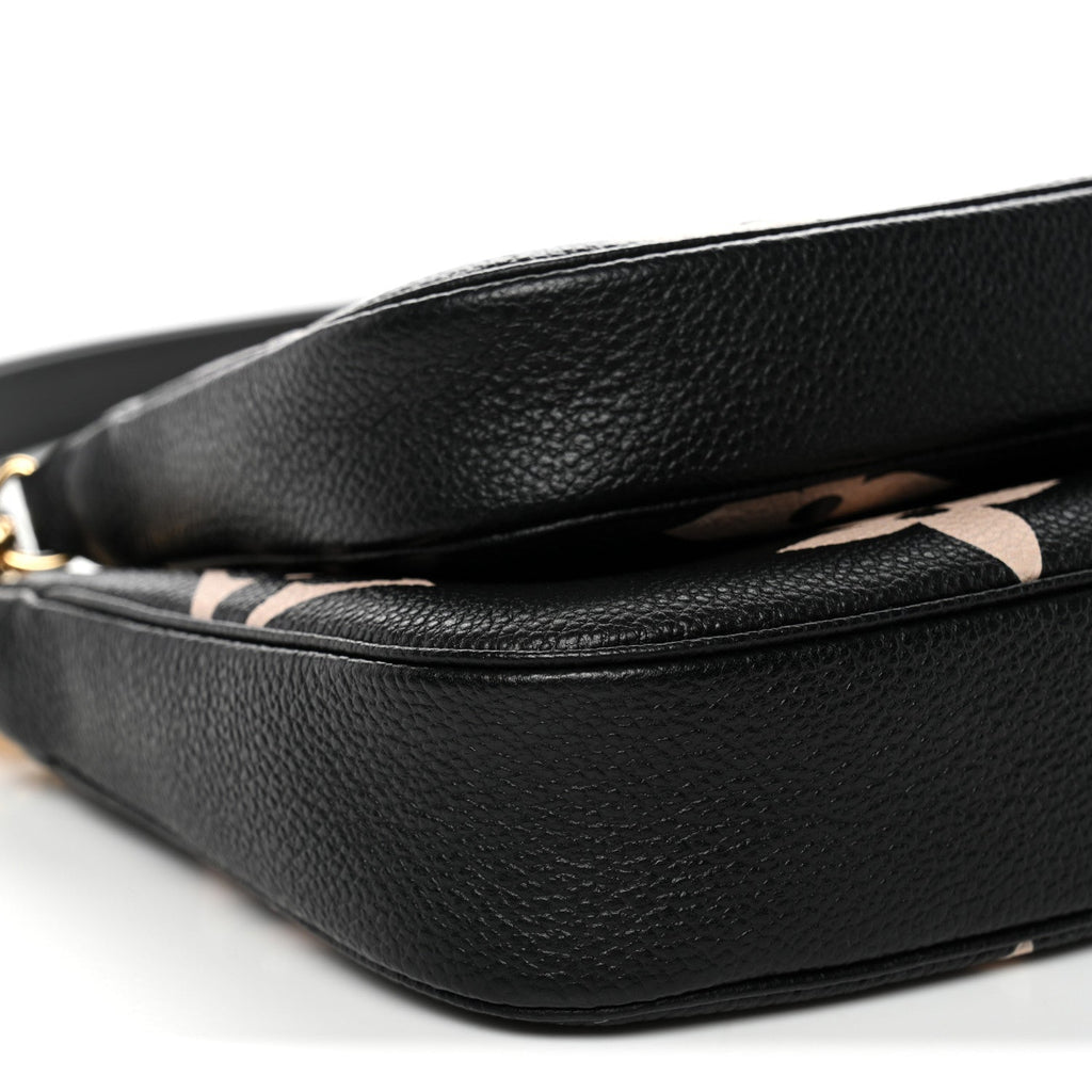 Louis Vuitton Empreinte Monogram Giant Multi Pochette Accessories Black Beige