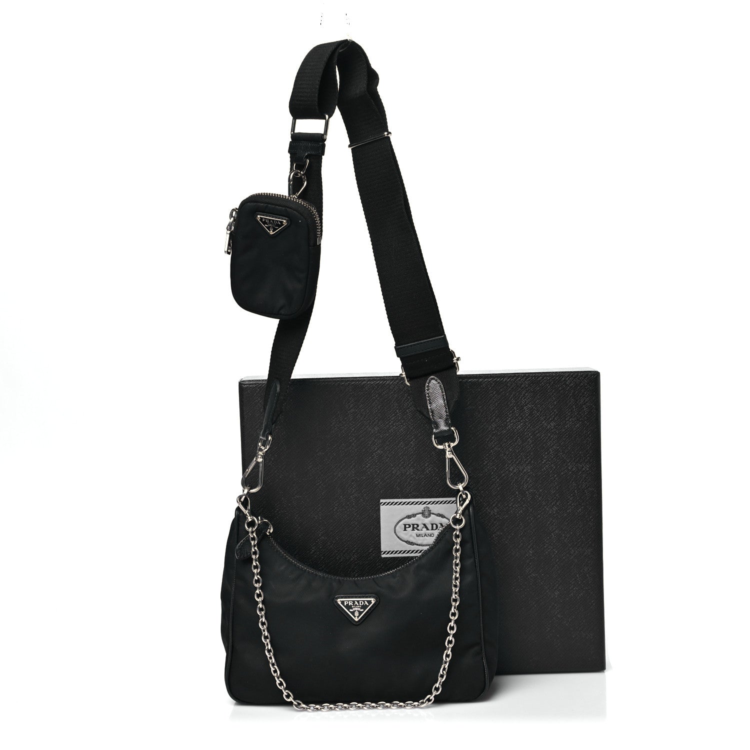 Prada Re-Nylon Saffiano Re-Edition 2005 Shoulder Bag Black