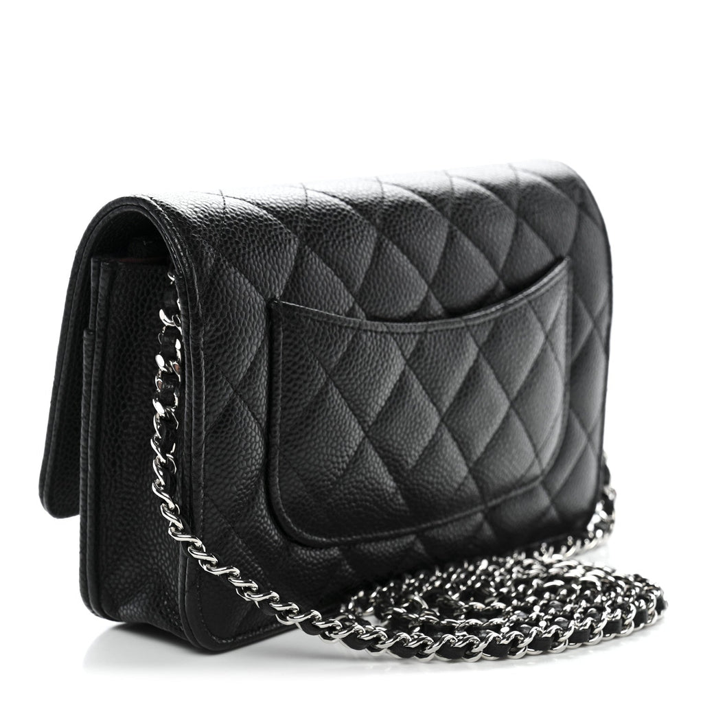 Chanel Caviar Quilted Wallet on Chain WOC Black