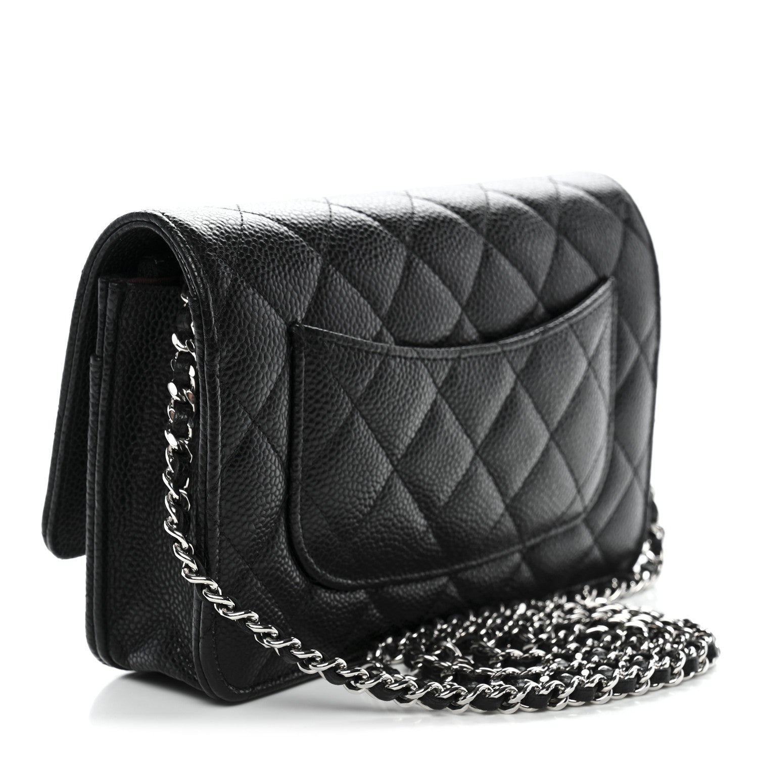 Chanel Caviar Quilted Wallet on Chain WOC Black