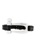 Gucci Sterling Silver Calfskin Horsebit Bracelet