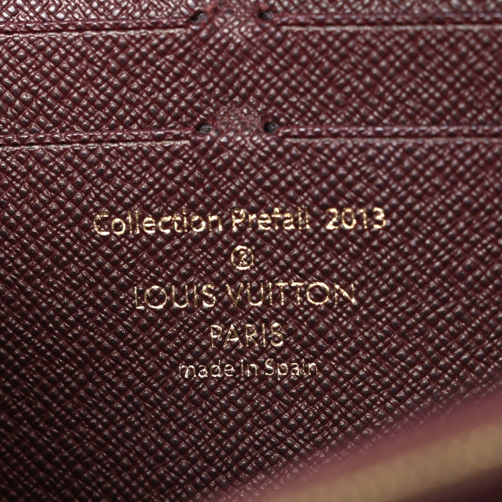 Louis Vuitton Damier Paillettes Zippy Wallet Red