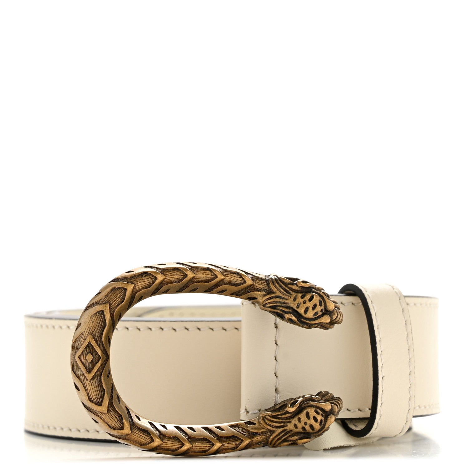 Gucci Calfskin Dionysus 30mm Belt 95 38 Mystic White