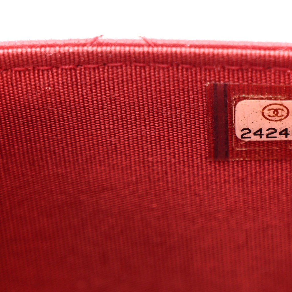 Chanel Lambskin Quilted Trendy CC Wallet On Chain WOC Red