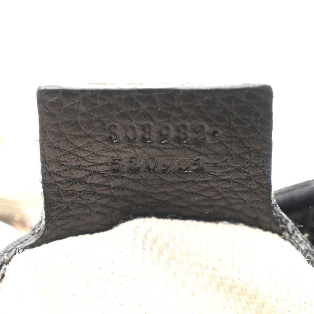 Gucci Pebbled Calfskin Medium Soho Chain Shoulder Bag Black