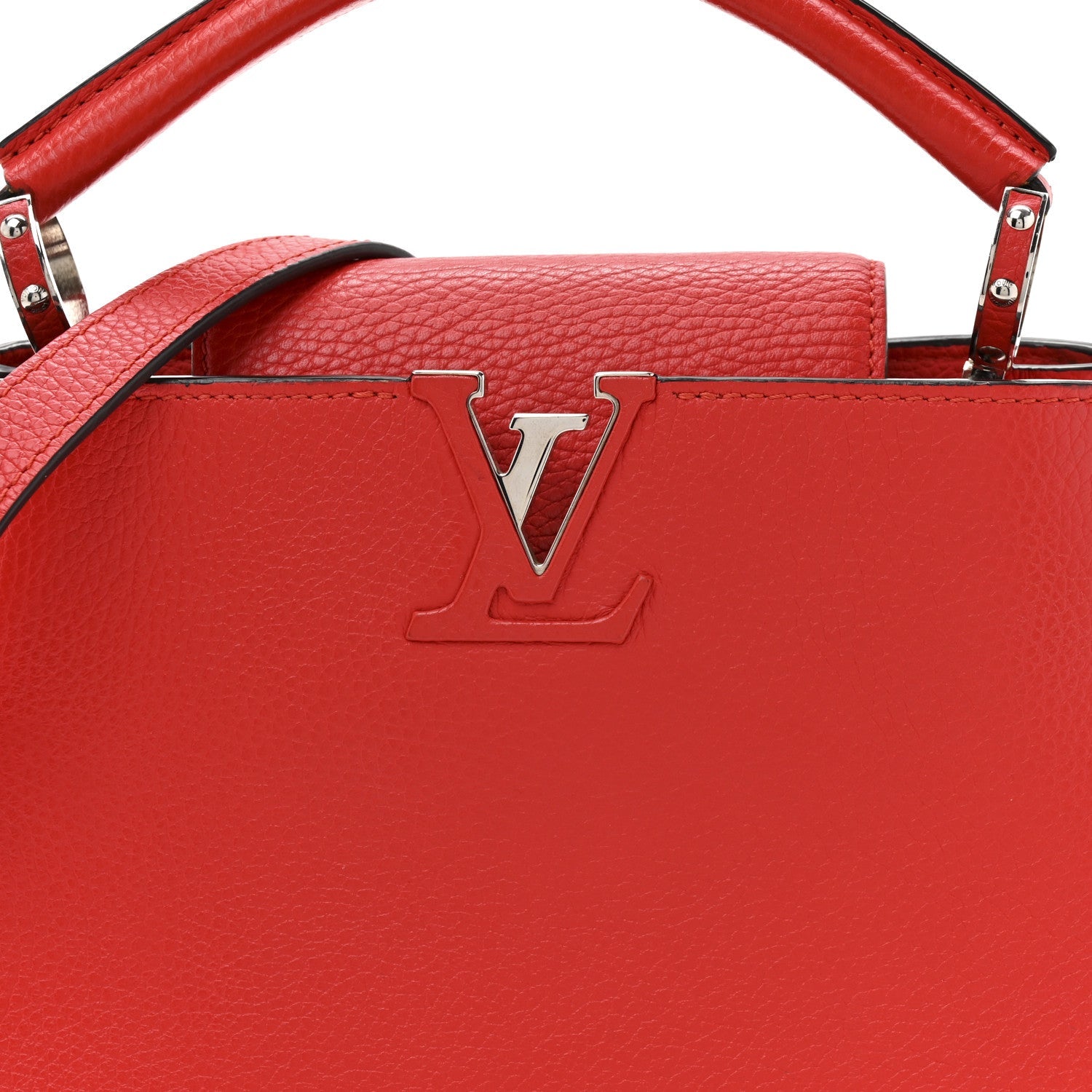 Louis Vuitton Taurillon Capucines BB Coquelicot