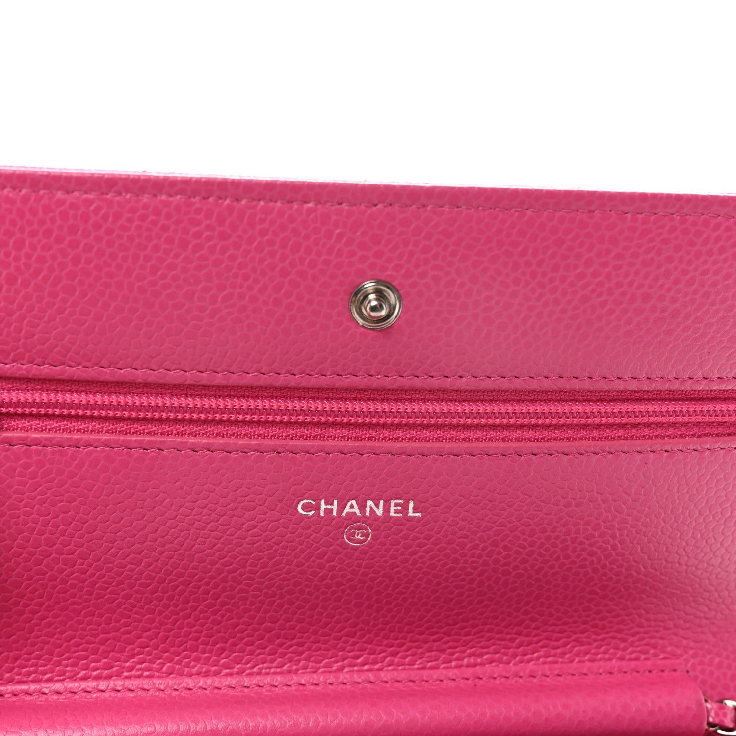 Chanel Caviar Quilted Wallet on Chain WOC Pink