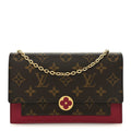 Louis Vuitton Monogram Flore Chain Wallet Fuchsia