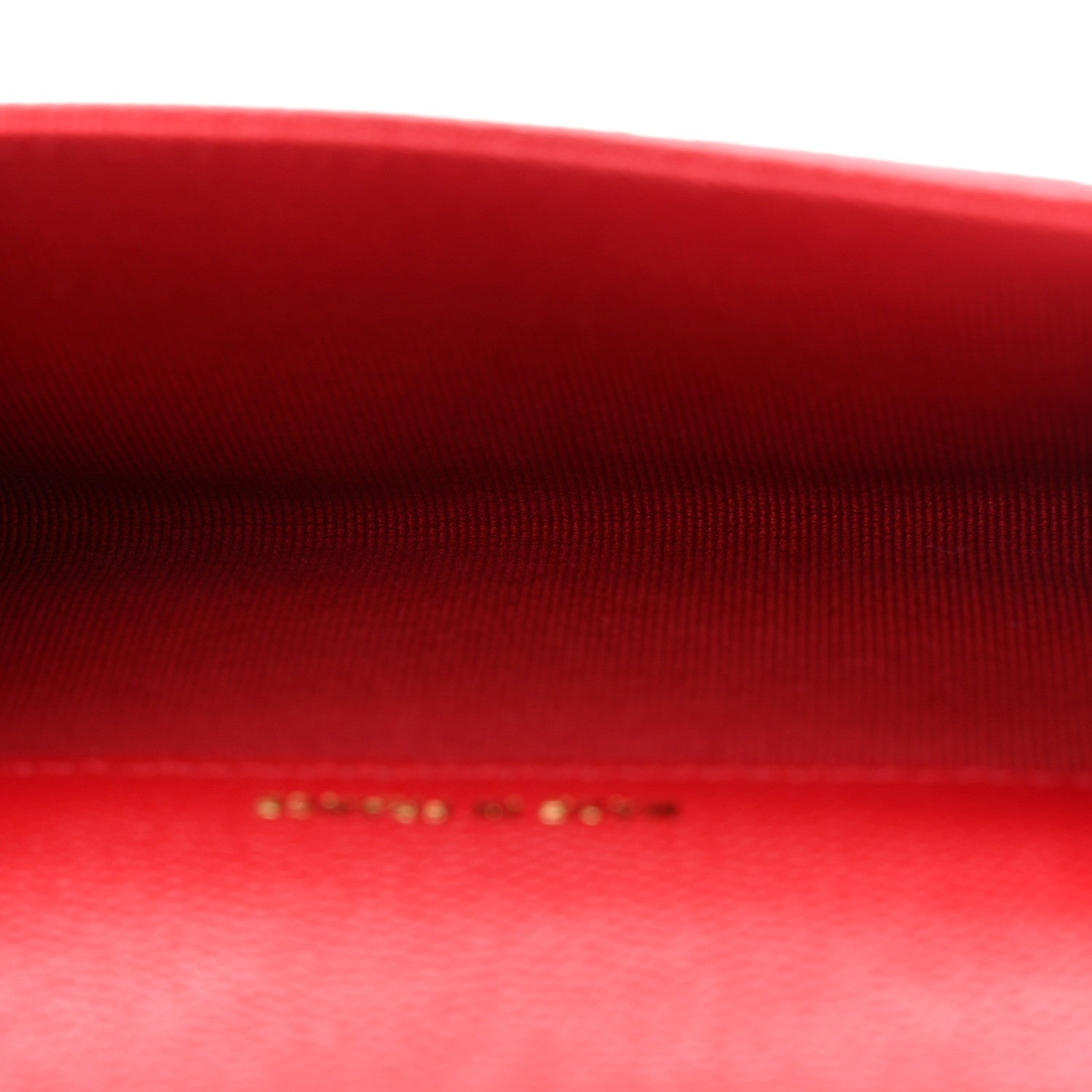 Caviar Quilted Flap Card Holder Wallet Red