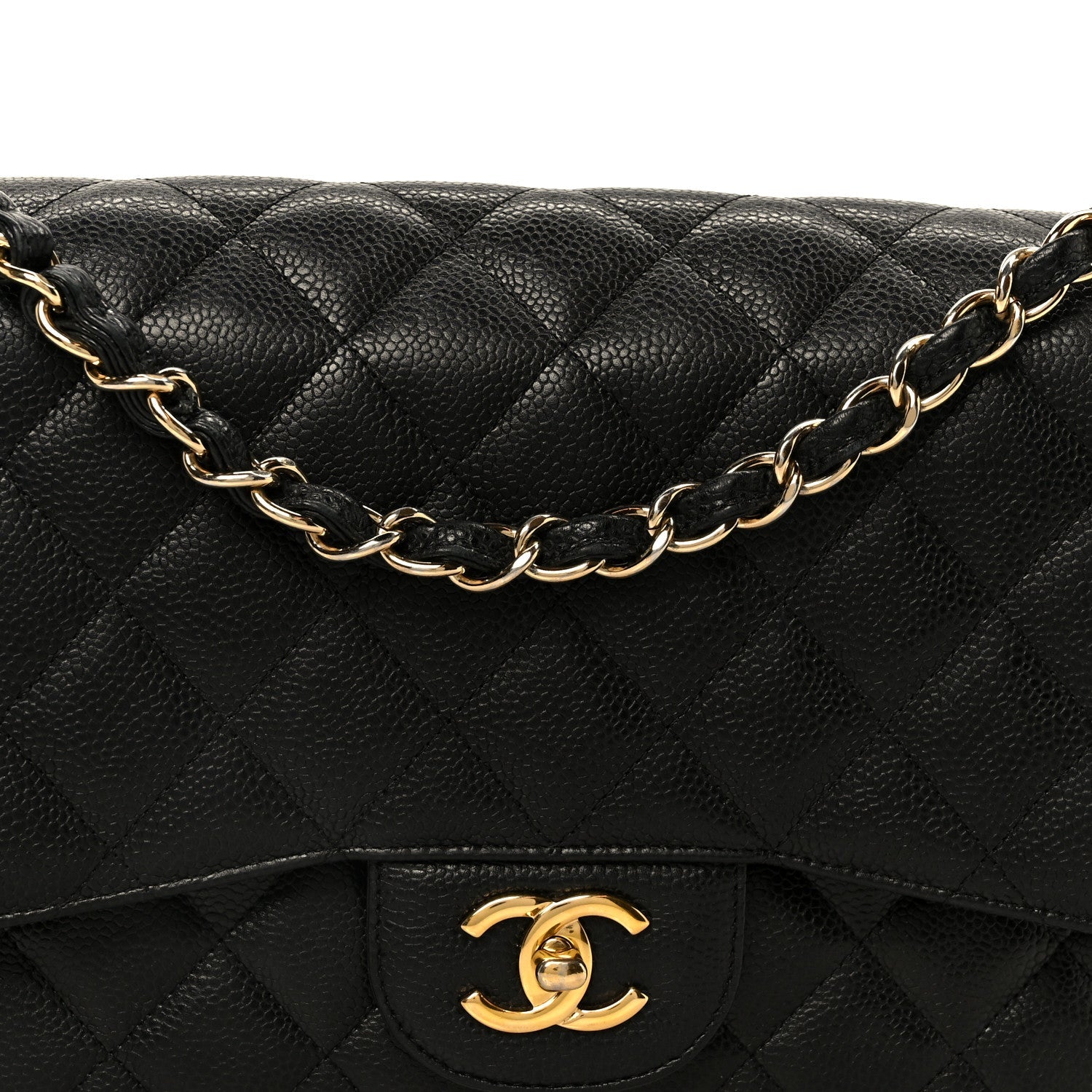 Chanel Caviar Quilted Jumbo Double Flap Black