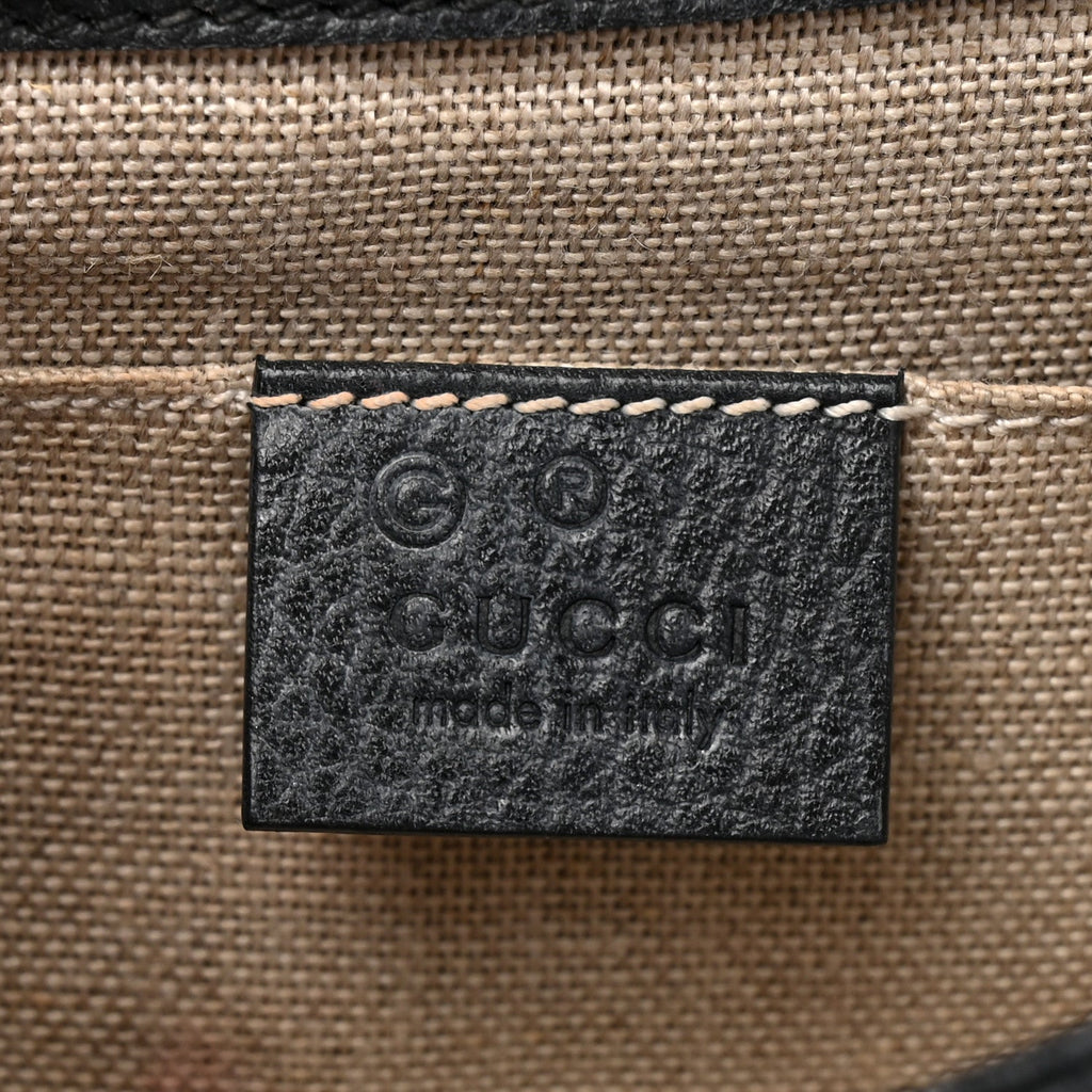 Gucci Dollar Calfskin Small Interlocking G Shoulder Bag Black