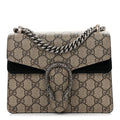 Gucci GG Supreme Monogram Mini Dionysus Shoulder Bag Black