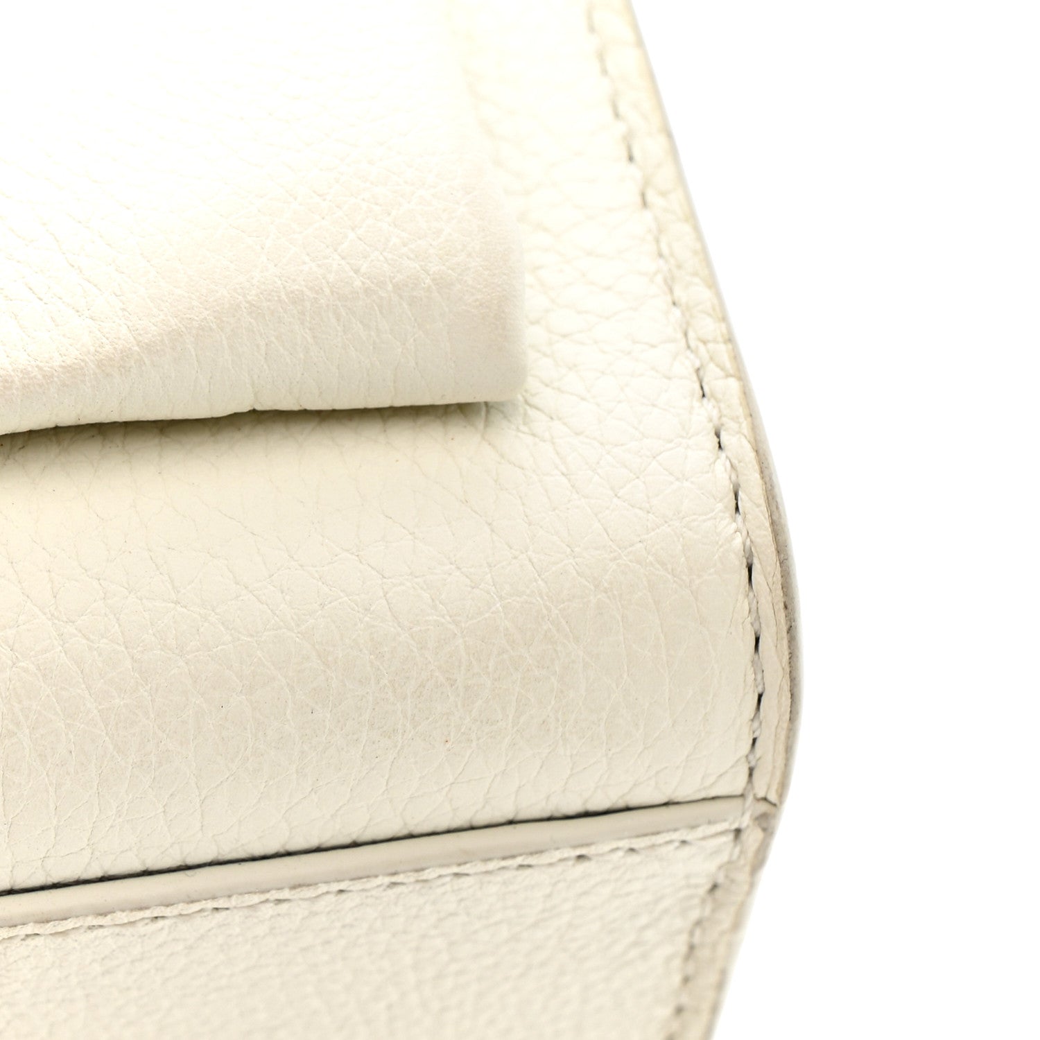 Louis Vuitton Soft Calfskin Mylockme Chain Bag BB White