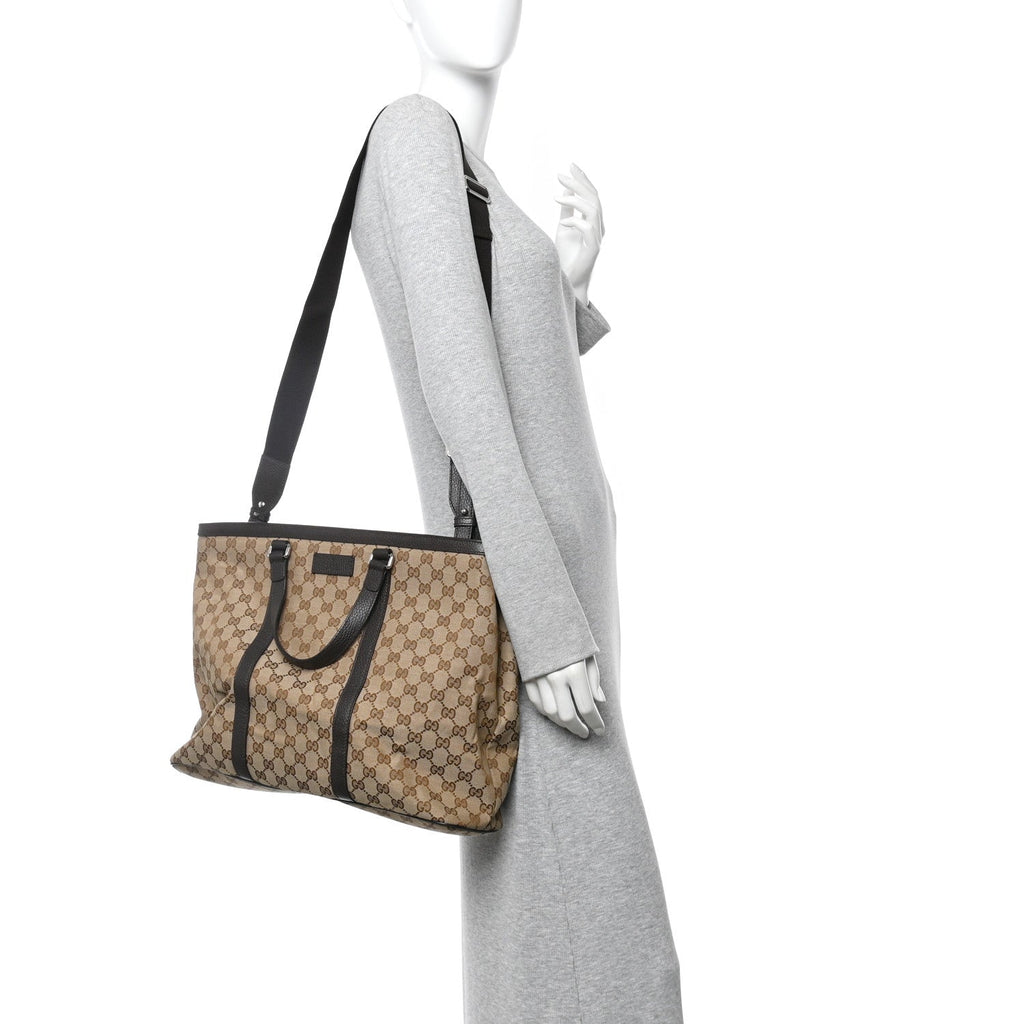 Gucci GG Monogram Large Joy Tote Bag Dark Brown