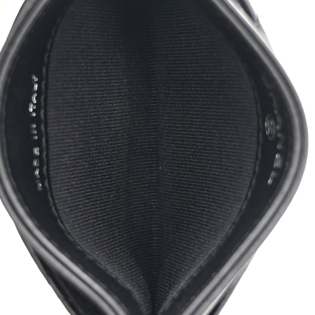 Calfskin Quilted Card Holder So Black