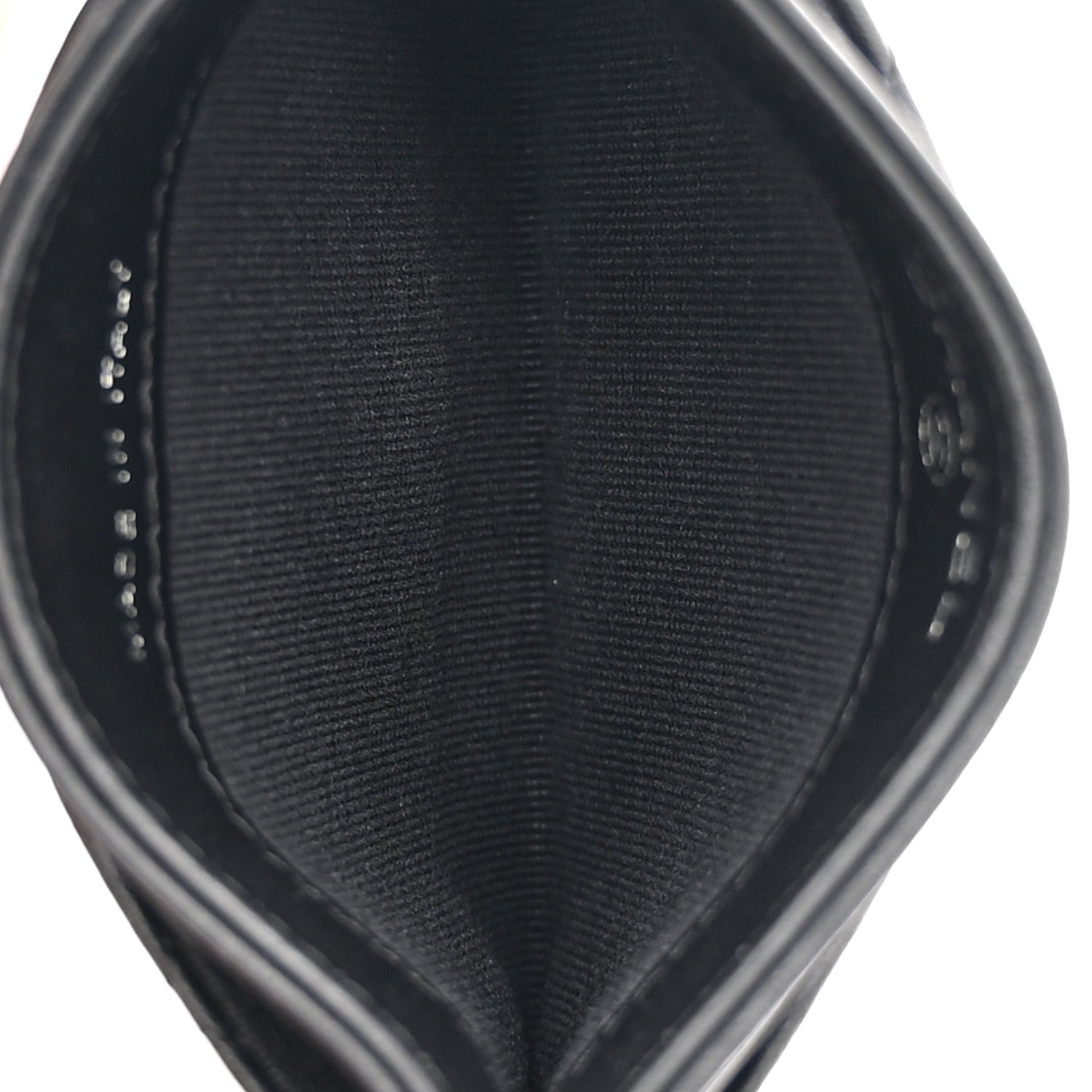 Calfskin Quilted Card Holder So Black