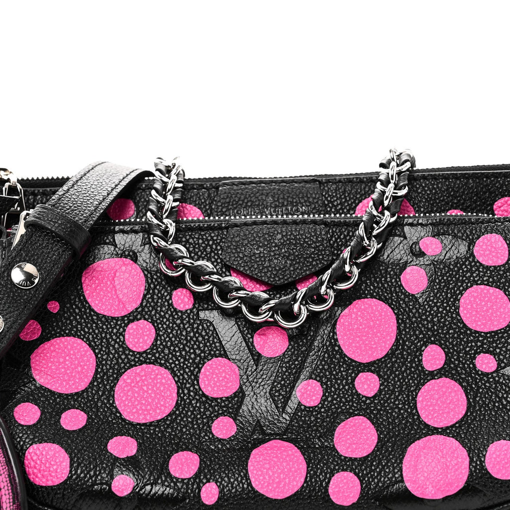 Louis Vuitton LV X YK Empreinte Multi Pochette Accessories Black Fuchsia