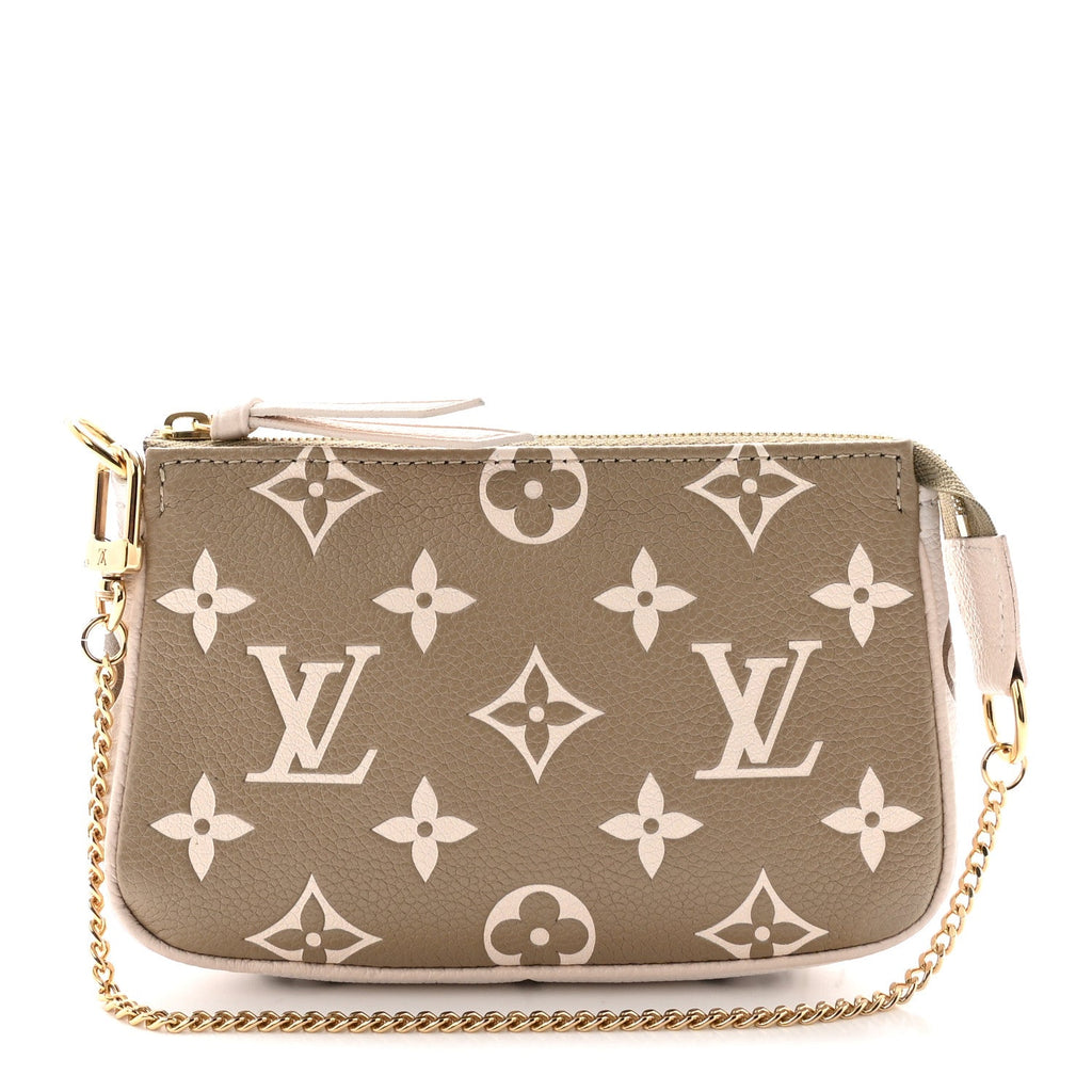 Louis Vuitton Empreinte Spring in the City Mini Pochette Accessories Kaki Beige Cream