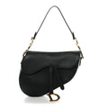 Christian Dior Grained Calfskin Saddle Bag Black