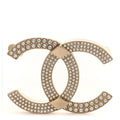 Crystal CC Brooch Gold