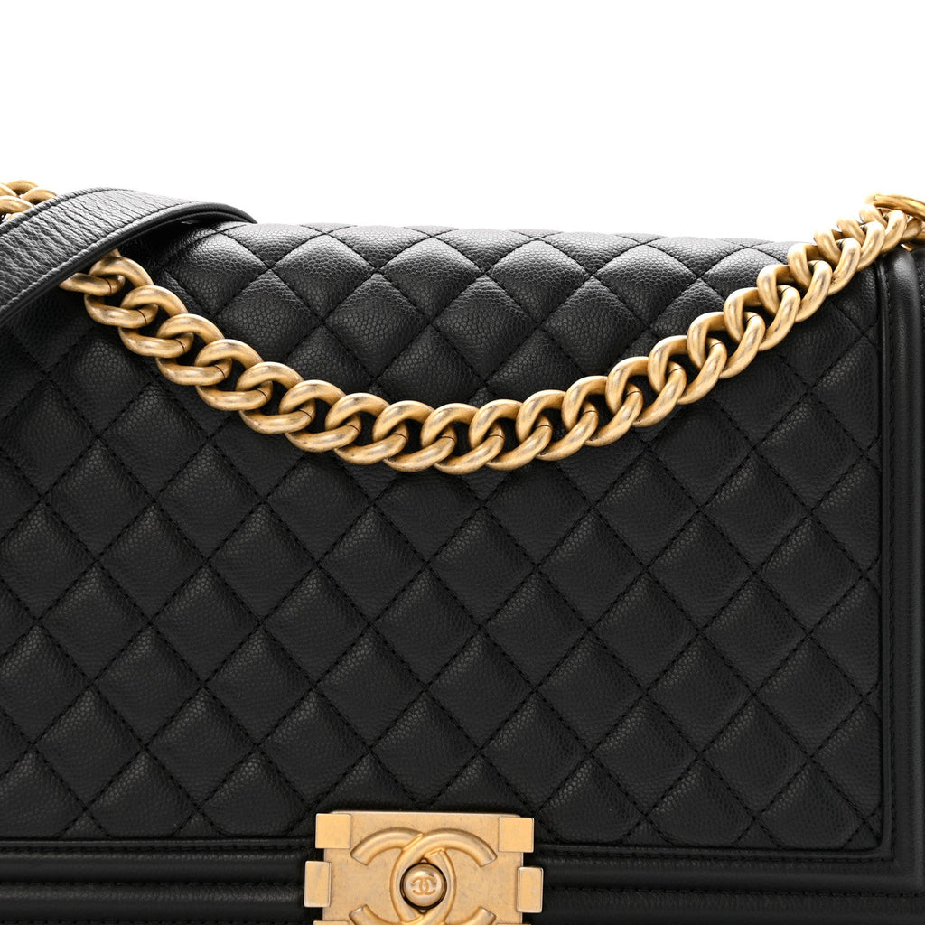 Chanel Caviar Quilted New Medium Boy Flap Black