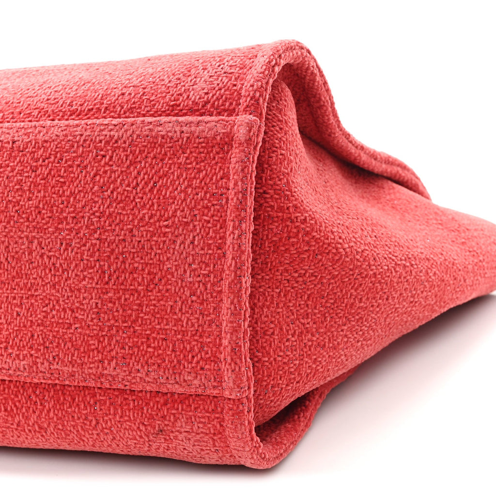 Chanel Lurex Boucle Medium Deauville Tote Red