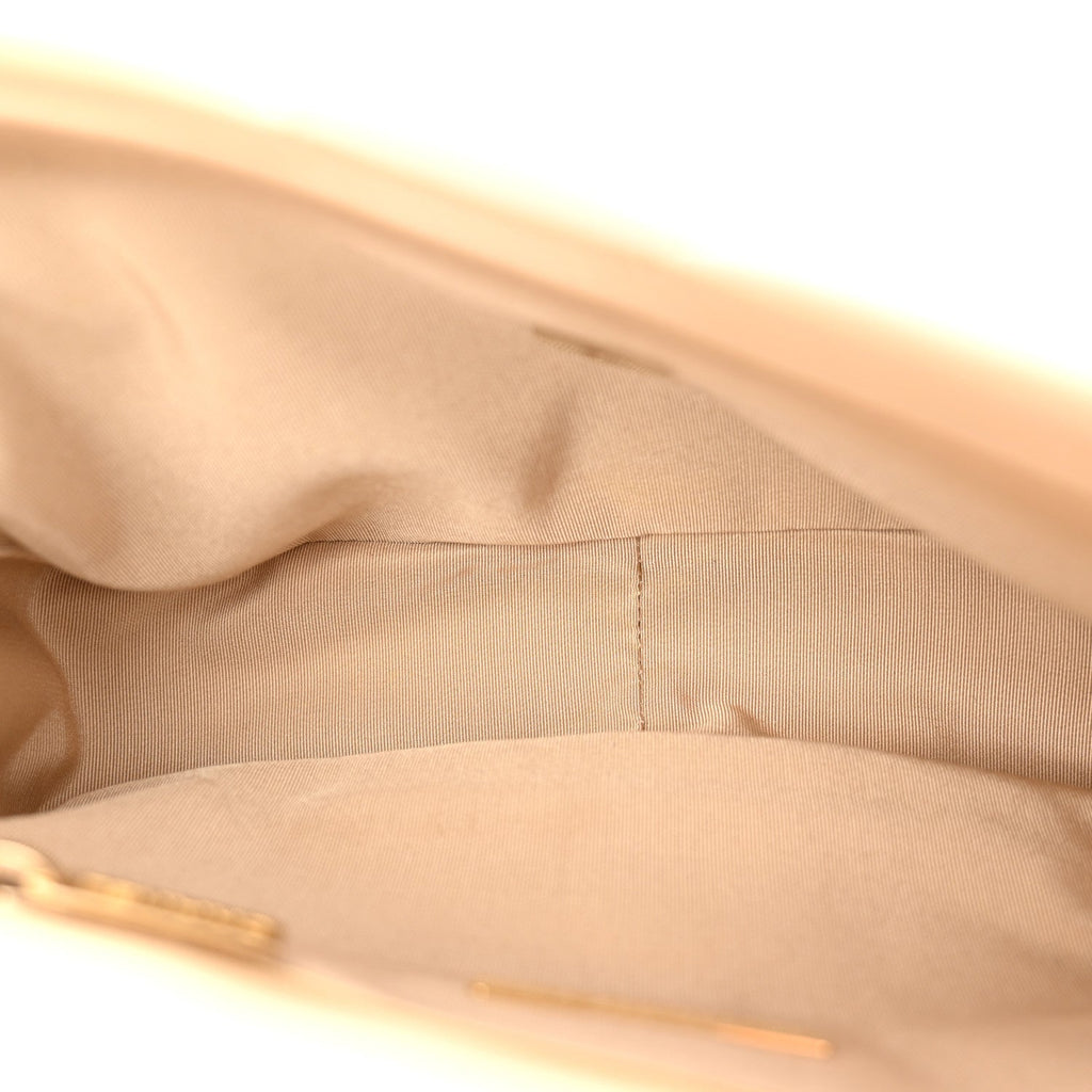Chanel Lambskin Quilted Medium Chanel 19 Flap Dark Beige