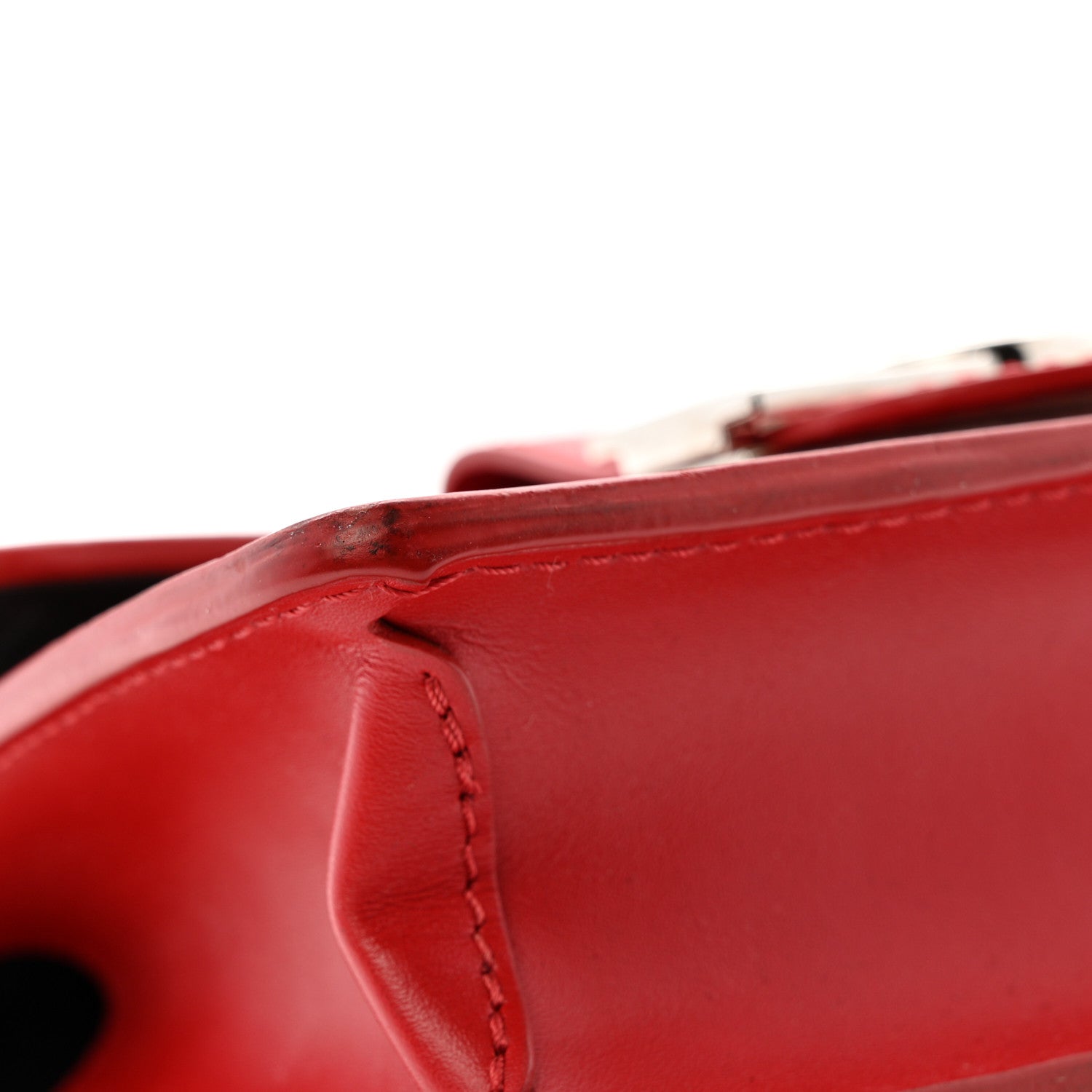 Louis Vuitton Patent Calfskin Monogram Lace Dauphine Mini Red