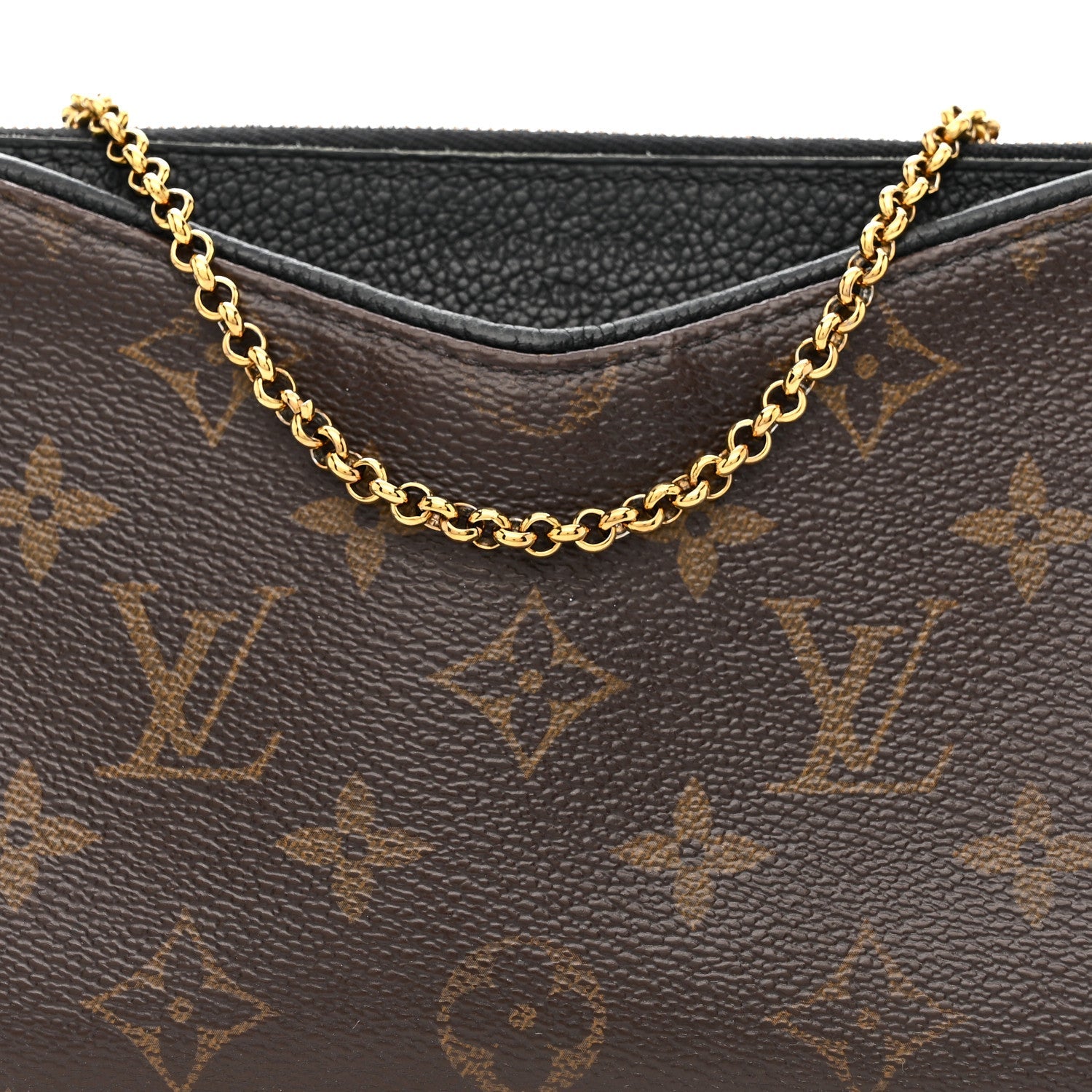 Louis Vuitton Monogram Pallas Clutch Black