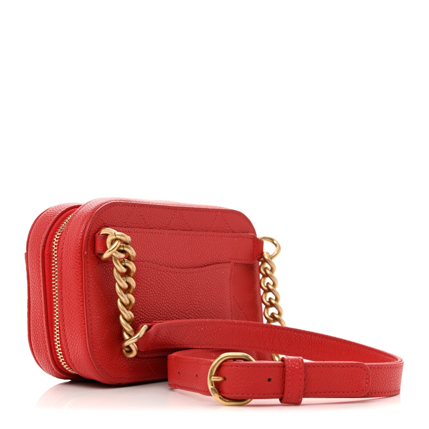 Chanel Caviar Quilted Waist Bag Red
