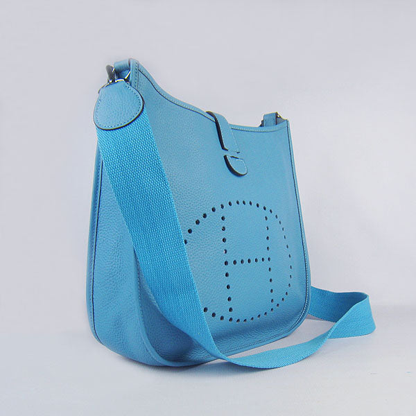 Hermes Evelyne I handbag H6309 light blue silver