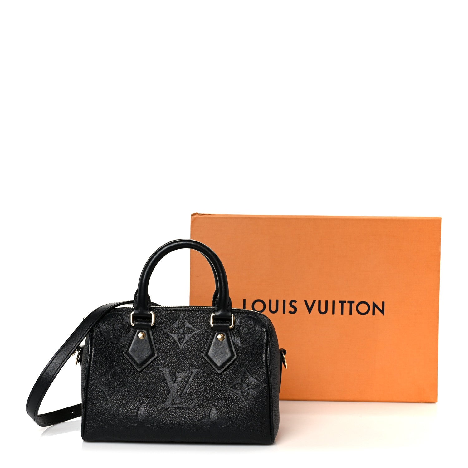 Louis Vuitton Empreinte Monogram Giant Speedy Bandouliere 20 Black