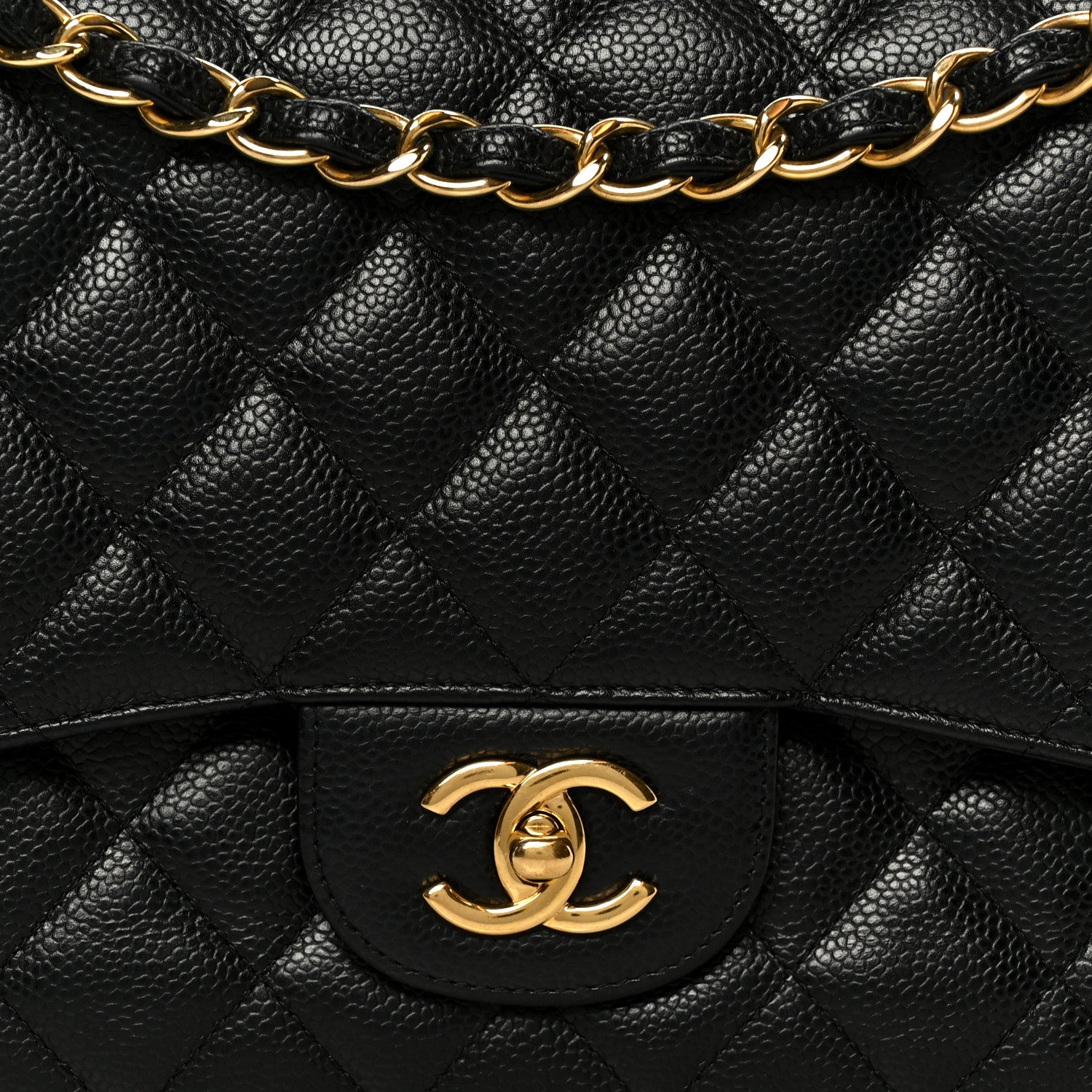 Chanel Caviar Quilted Jumbo Double Flap Black