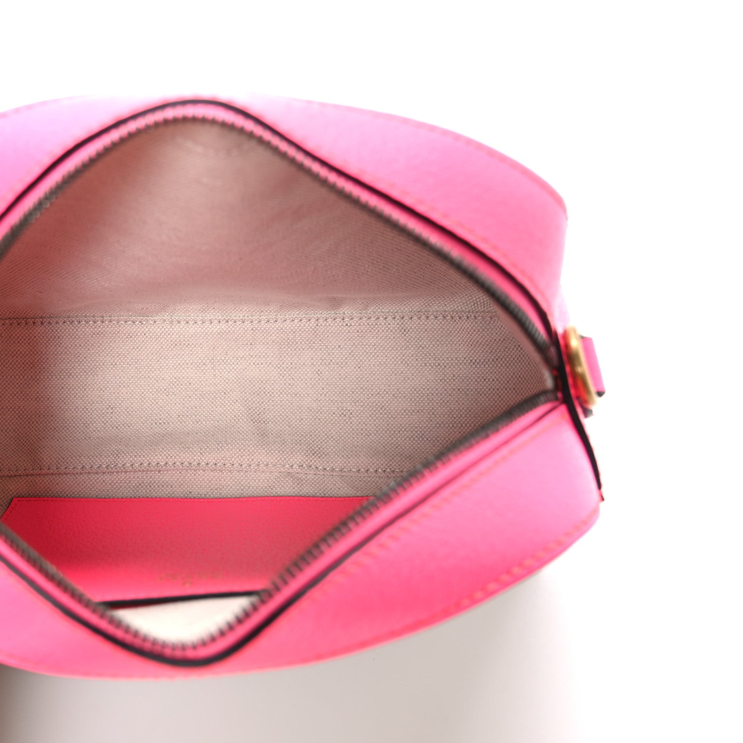 Gucci GG Supreme Monogram Textured Dollar Calfskin Web Ophidia Small Crossbody Bag Beige Ebony Fuchsia