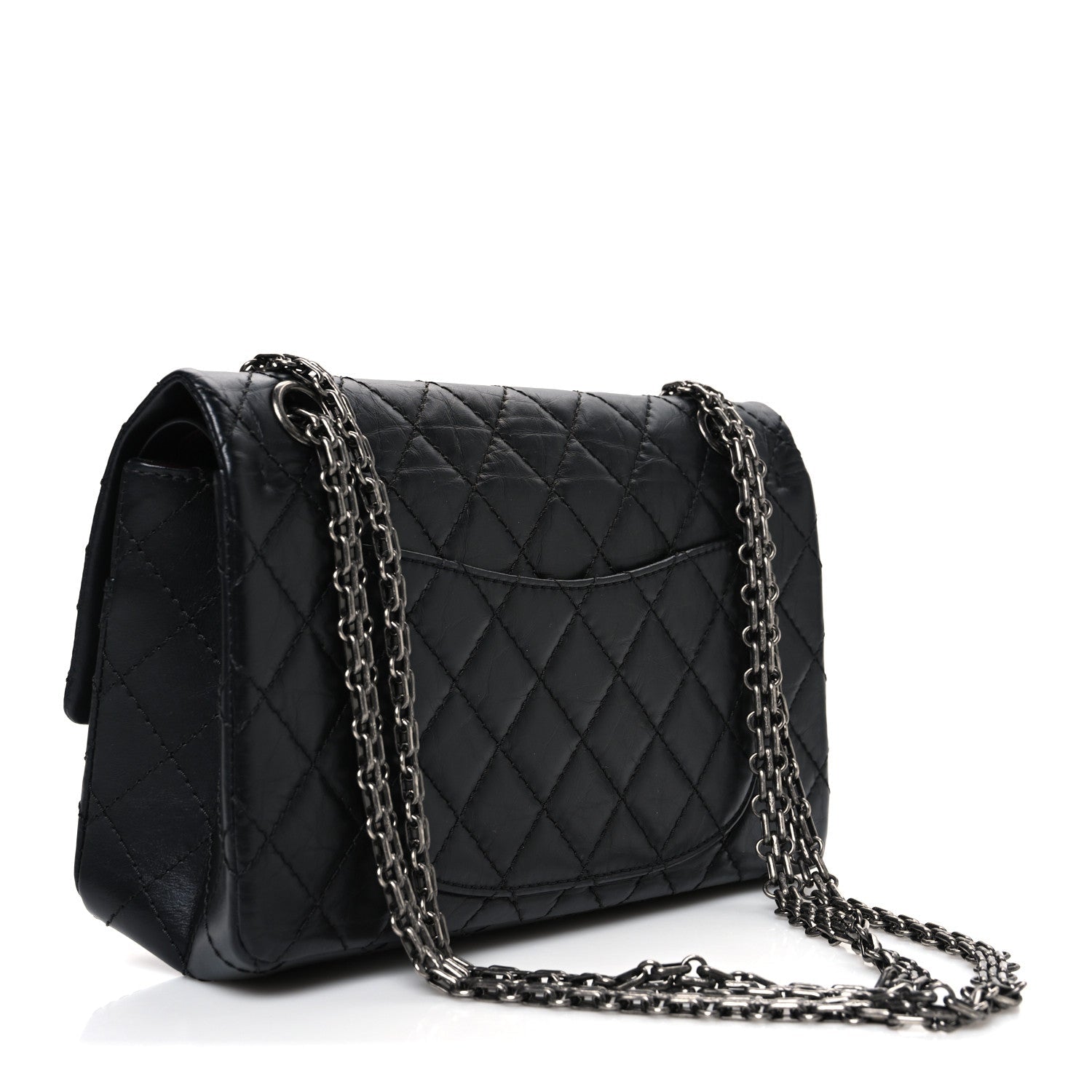 Chanel Aged Calfskin Quilted 2.55 Reissue 225 Flap Black