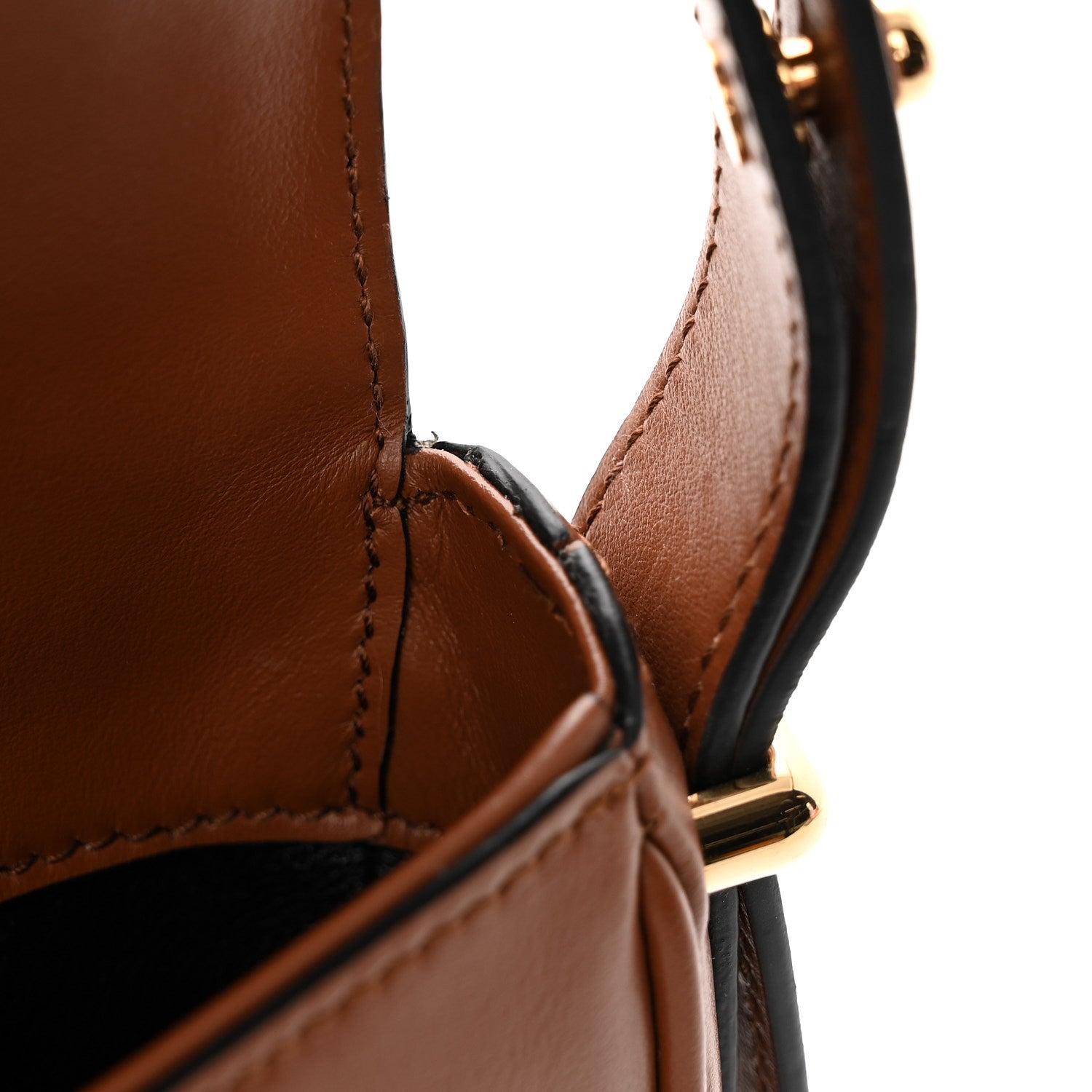 Prada Soft Calfskin Traingle Arque Flap Shoulder Bag Cognac