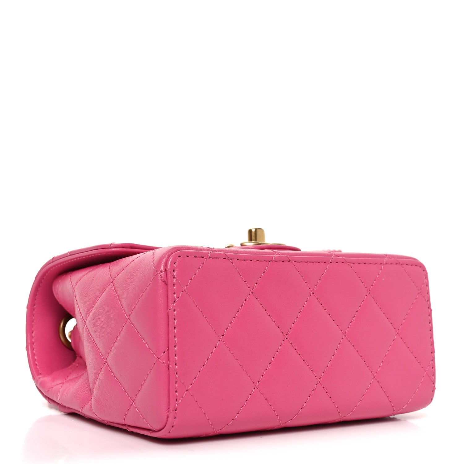 Chanel Goatskin Quilted Mini Square Flap Pink