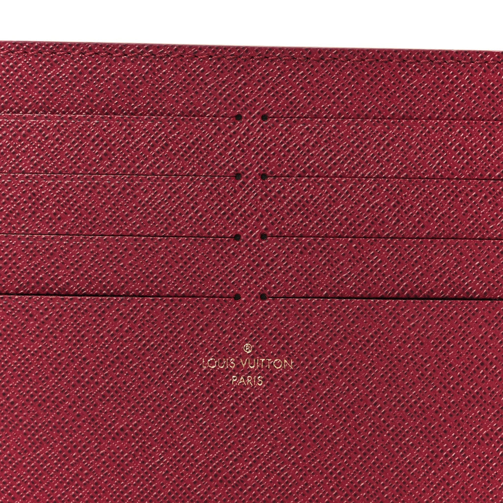 Louis Vuitton Calfskin Pochette Felicie Card Holder Insert Fuchsia