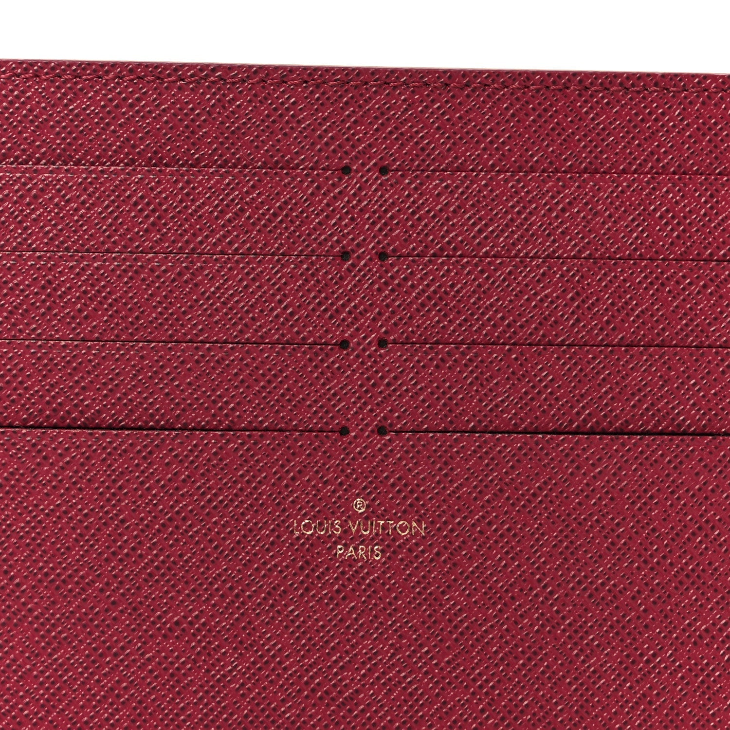 Louis Vuitton Calfskin Pochette Felicie Card Holder Insert Fuchsia