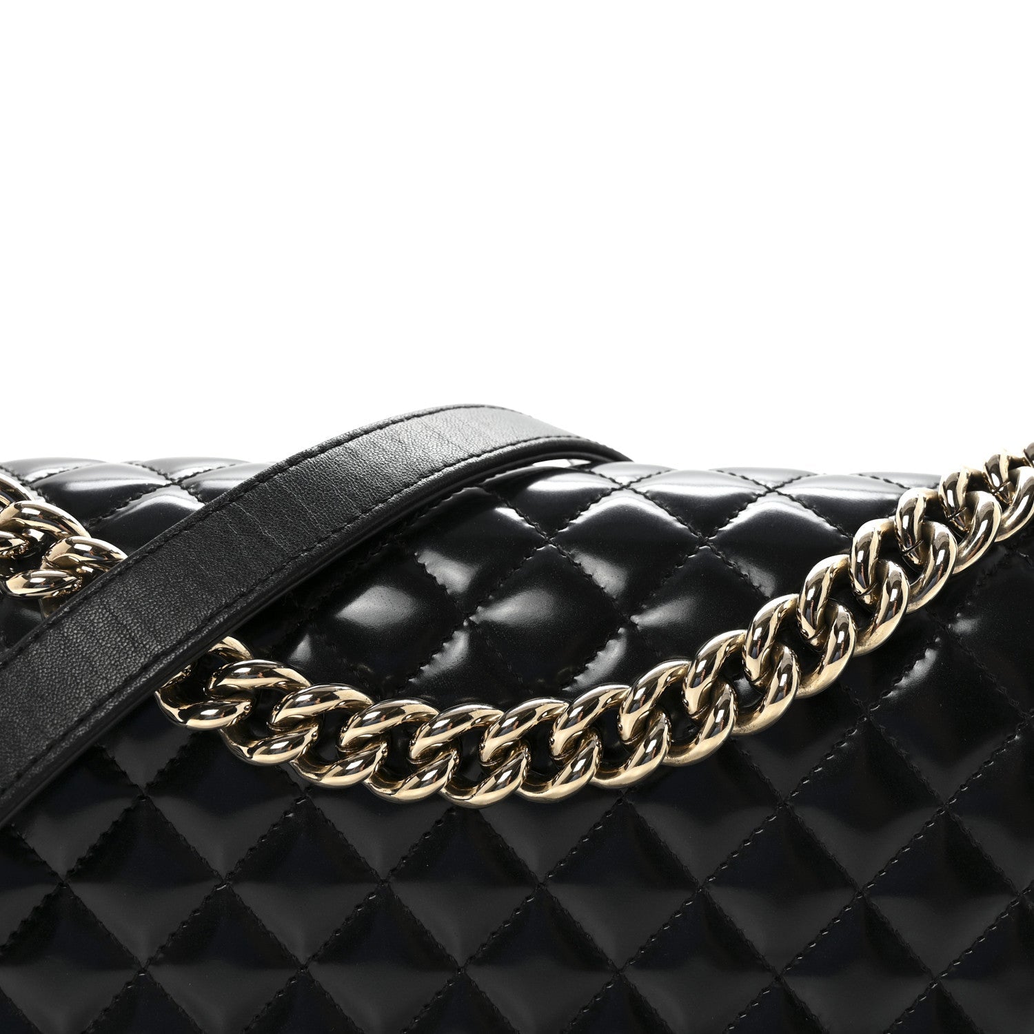 Chanel Iridescent Glazed Calfskin Quilted New Medium Boy Flap Black