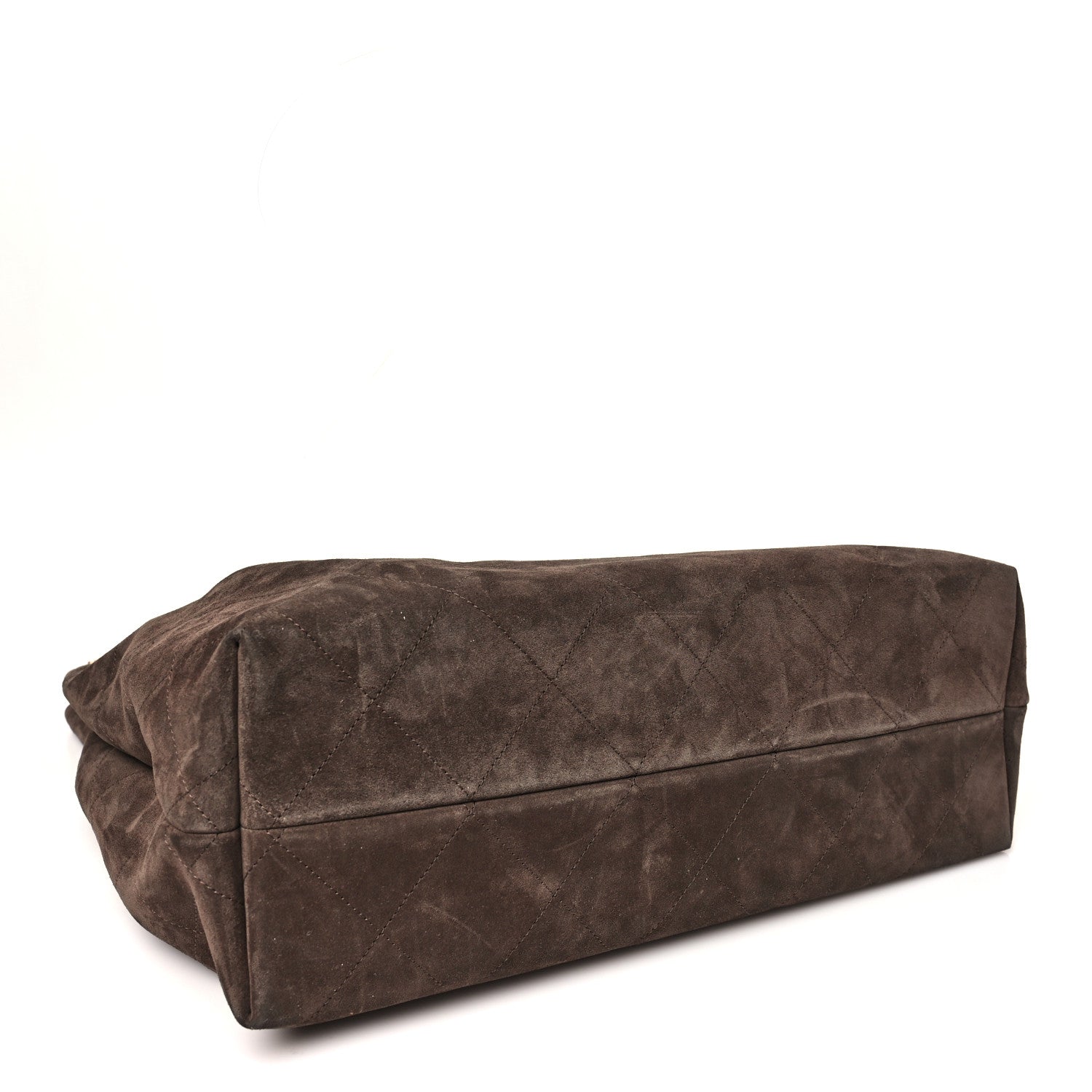 Chanel Suede Calfskin Lambskin Quilted Maxi Hobo Dark Brown
