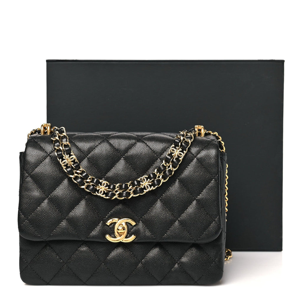 Chanel Caviar Quilted Coco First Flap Black